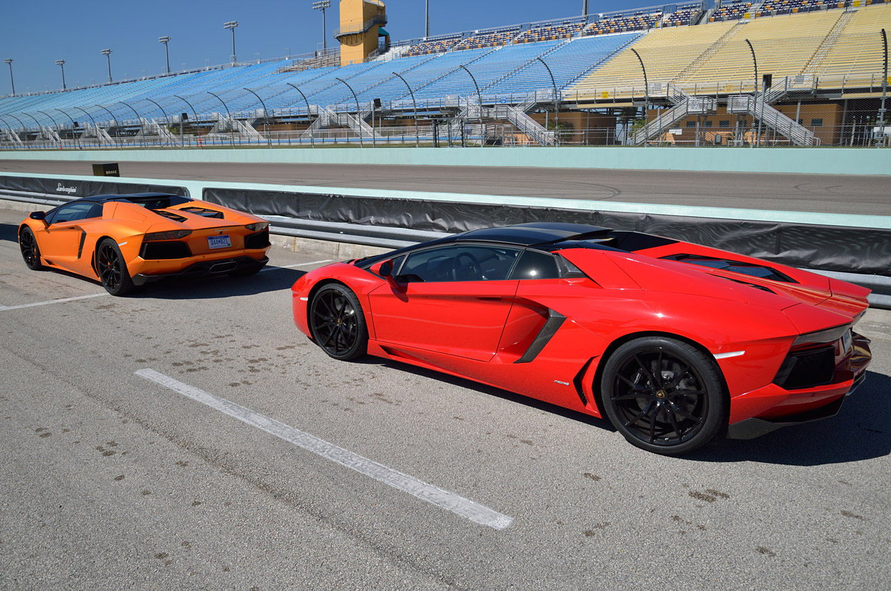 Lamborghini Aventador lp700 4 Roadster Red autumn